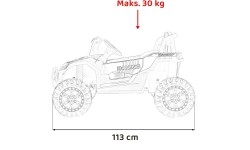 Pojazd elektryczny Buggy UTV 2000M Racing, biały