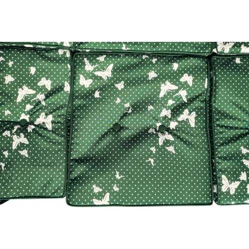 Duża huśtawka ogrodowa Braid 2x1 zielona w motyle