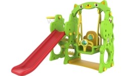 Zjeżdżalnia-huśtawka z koszem 3 w 1 Dino