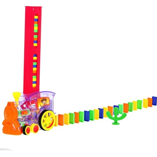 Zabawkowa lokomotywa DOMINO z dźwiękiem