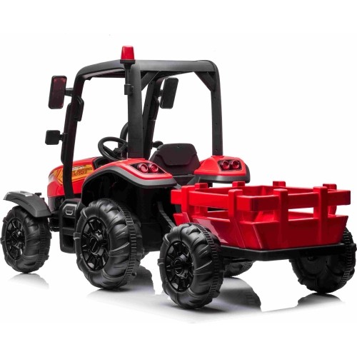 Traktor BLAST z przyczepą, czerwony