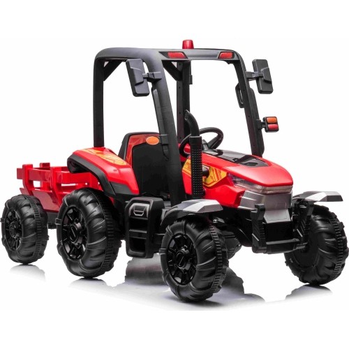 Traktor BLAST z przyczepą, czerwony