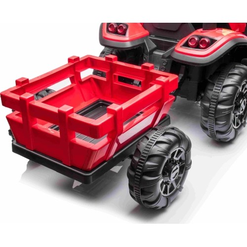 Traktor BLAST z przyczepą, czerwony
