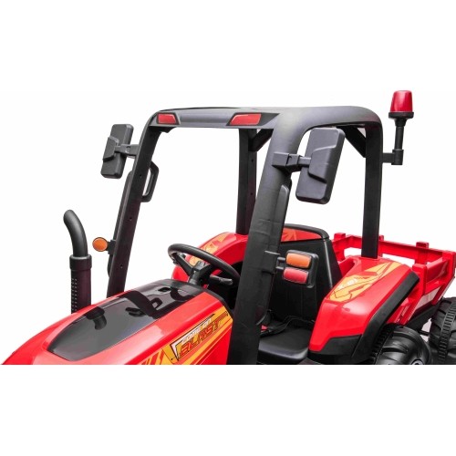 Traktor BLAST z przyczepą, czerwony