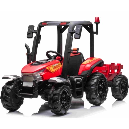 Traktor BLAST z przyczepą, czerwony