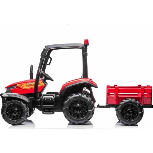 Traktor BLAST z przyczepą, czerwony