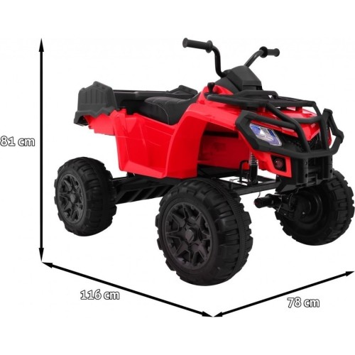Pojazd Quad XL ATV ze zdalnym sterowaniem 2,4 GHz, czerwony
