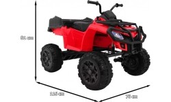 Pojazd Quad XL ATV ze zdalnym sterowaniem 2,4 GHz, czerwony