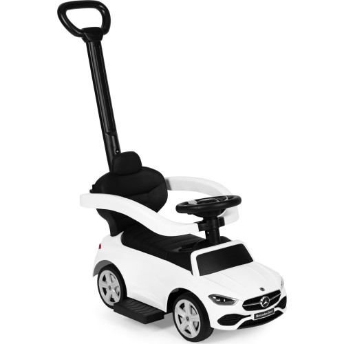 Jeździk pchacz Mercedes C-Klasa z interaktywną kierownicą, biały