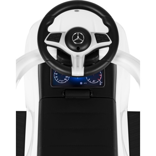 Jeździk pchacz Mercedes C-Klasa z interaktywną kierownicą, biały