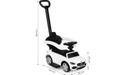 Jeździk pchacz Mercedes C-Klasa z interaktywną kierownicą, biały