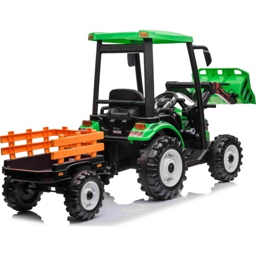Traktor MEGA D68 z przyczepą, zielony