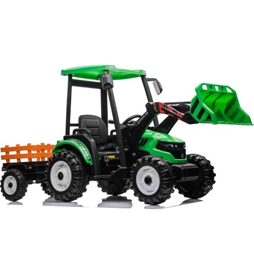 Traktor MEGA D68 z przyczepą, zielony
