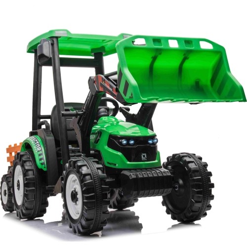 Traktor MEGA D68 z przyczepą, zielony