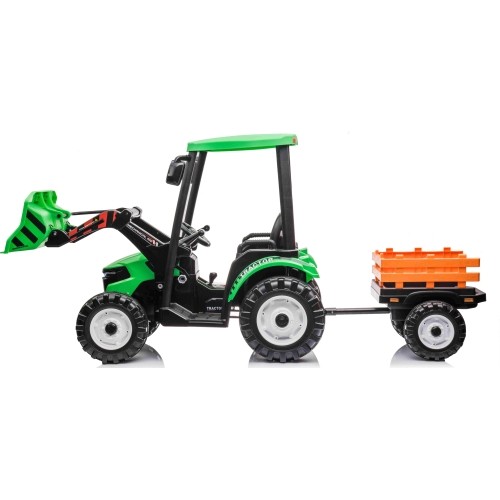 Traktor MEGA D68 z przyczepą, zielony