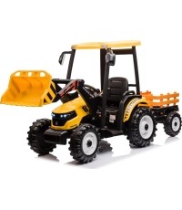 Traktor MEGA D68 z przyczepą, żółty