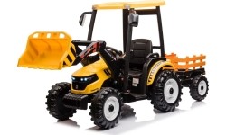 Traktor MEGA D68 z przyczepą, żółty
