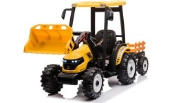 Traktor MEGA D68 z przyczepą, żółty