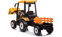 Traktor MEGA D68 z przyczepą, żółty