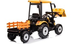 Traktor MEGA D68 z przyczepą, żółty