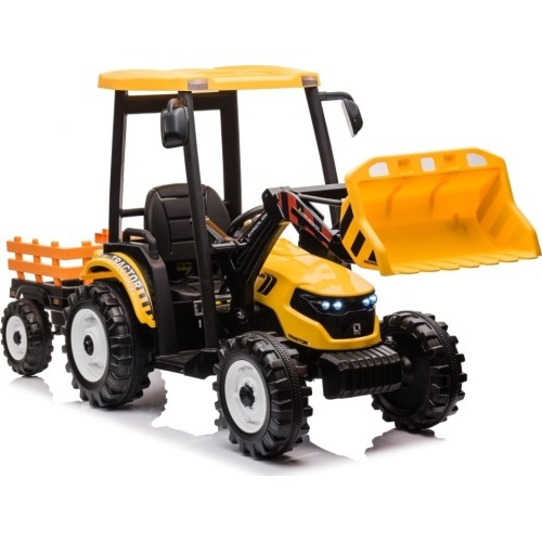 Traktor MEGA D68 z przyczepą, żółty