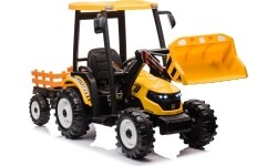 Traktor MEGA D68 z przyczepą, żółty