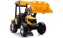 Traktor MEGA D68 z przyczepą, żółty