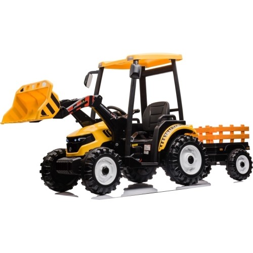 Traktor MEGA D68 z przyczepą, żółty