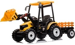Traktor MEGA D68 z przyczepą, żółty