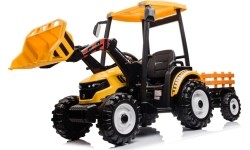 Traktor MEGA D68 z przyczepą, żółty