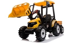 Traktor MEGA D68 z przyczepą, żółty