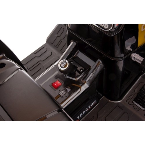 Traktor MEGA D68 z przyczepą, żółty