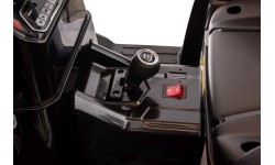 Traktor MEGA D68 z przyczepą, żółty