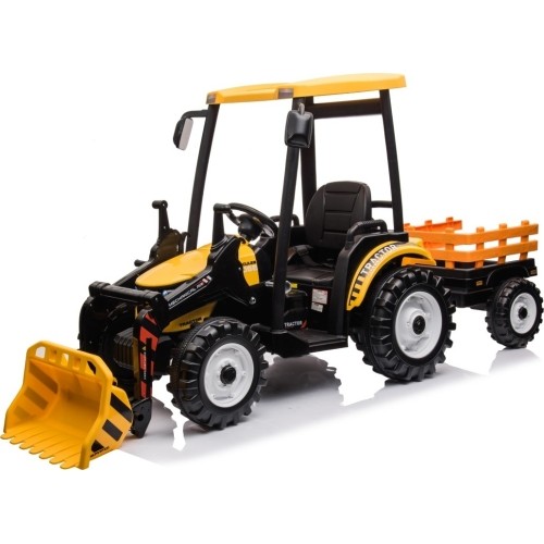 Traktor MEGA D68 z przyczepą, żółty