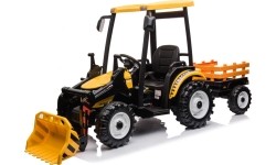 Traktor MEGA D68 z przyczepą, żółty