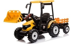 Traktor MEGA D68 z przyczepą, żółty