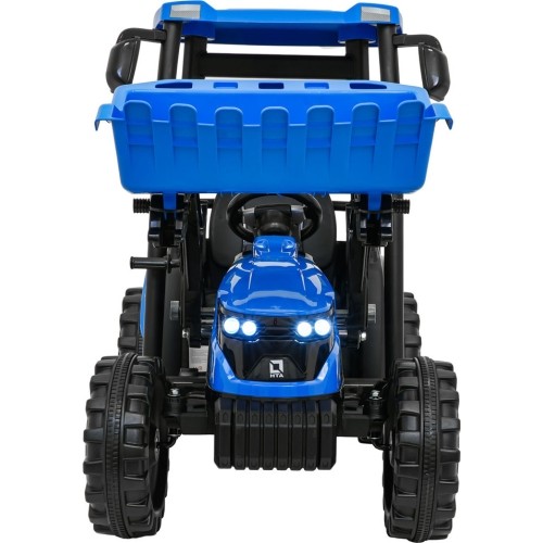 Traktor elektryczny z przyczepą MEGA D68, niebieski