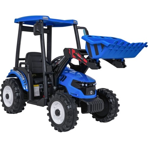Traktor elektryczny z przyczepą MEGA D68, niebieski