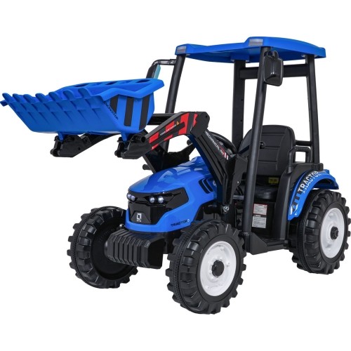 Traktor elektryczny z przyczepą MEGA D68, niebieski