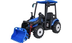 Traktor elektryczny z przyczepą MEGA D68, niebieski