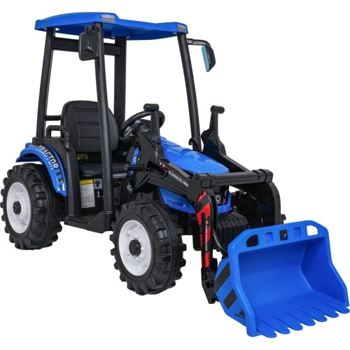 Traktor elektryczny z przyczepą MEGA D68, niebieski