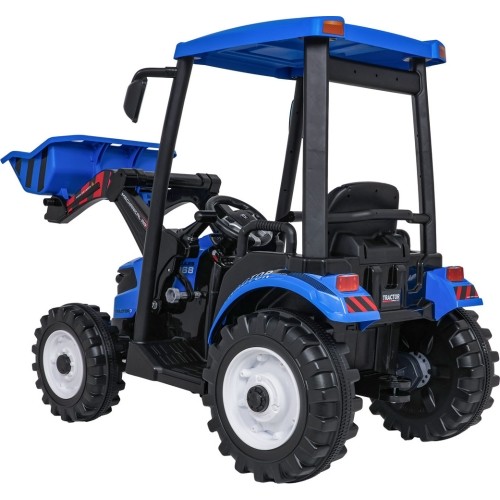Traktor elektryczny z przyczepą MEGA D68, niebieski