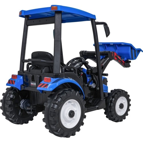 Traktor elektryczny z przyczepą MEGA D68, niebieski