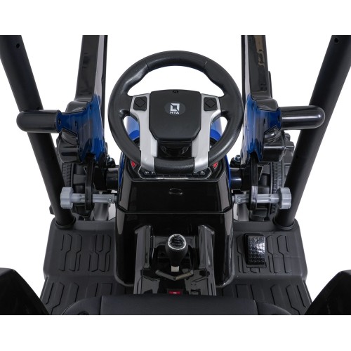 Traktor elektryczny z przyczepą MEGA D68, niebieski