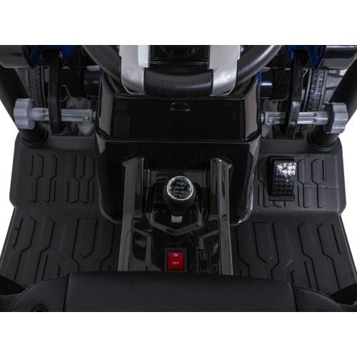 Traktor elektryczny z przyczepą MEGA D68, niebieski