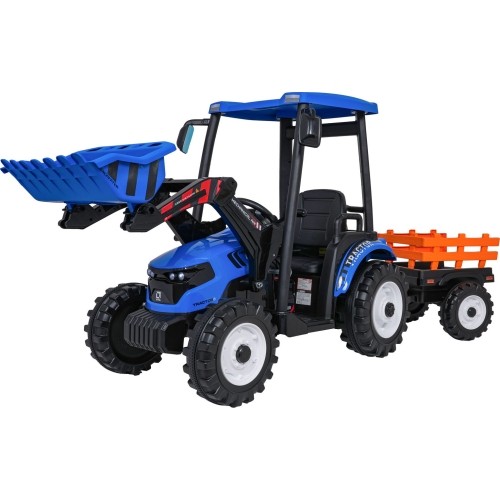 Traktor elektryczny z przyczepą MEGA D68, niebieski
