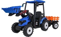 Traktor elektryczny z przyczepą MEGA D68, niebieski