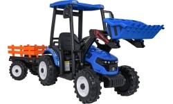Traktor elektryczny z przyczepą MEGA D68, niebieski