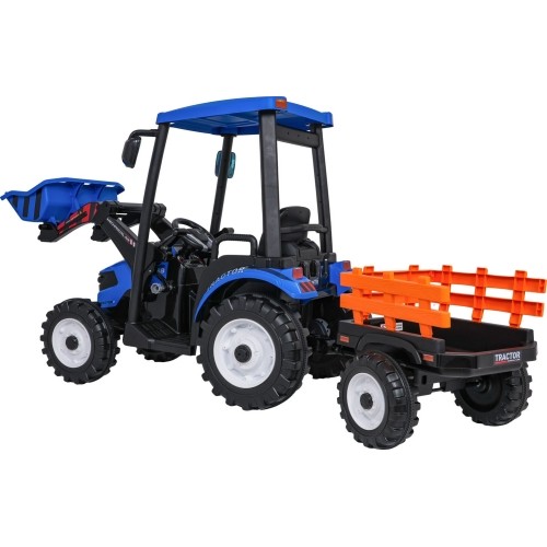 Traktor elektryczny z przyczepą MEGA D68, niebieski
