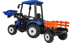 Traktor elektryczny z przyczepą MEGA D68, niebieski